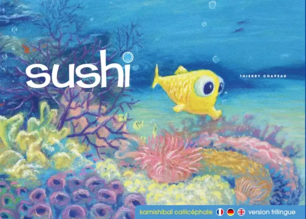 Racontez une aventure sous-marine avec Sushi, le petit poisson ! Une histoire captivante pour les enfants, idéale pour comprendre comment fonctionne le kamishibaï.