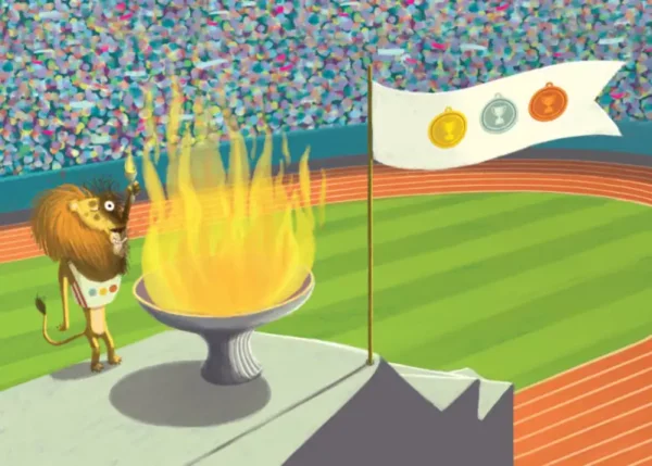 Allumez la flamme olympique avec cette histoire de sport et d'amitié. Dans ce kamishibaï d'Hervé Le Goff, participez aux jeux olympiques des animaux.