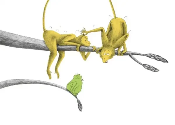 Découvrez la vie aquatique avec À l'heure du déjeuner, un kamishibaï pour enfant. Une lecture animée sur les grenouilles et leur écosystème.