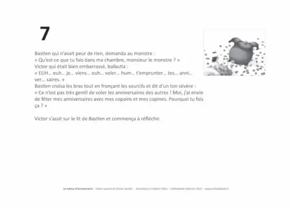 "Le Voleur d'anniversaire" : un kamishibaï pour enfant qui explore le thème de grandir et les peurs des monstres.