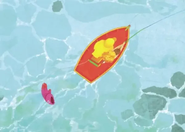 "La Pêche à la ligne" : un kamishibaï pour enfant, une aventure en mer ! Découvrez poissons et surprises. Idéal pour la lecture.