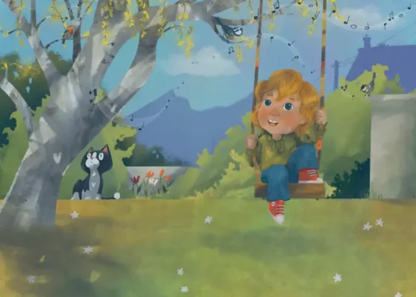 Histoire du printemps en kamishibaï : insectes, nature s'éveille ! Idéal lecture enfant.