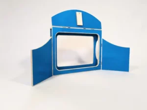 Butaï bois artisanal bleu - Format traditionnel