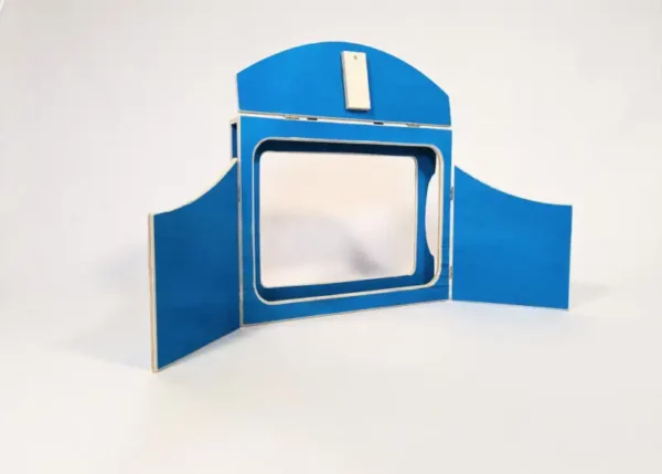 Butaï bois artisanal bleu - Format traditionnel