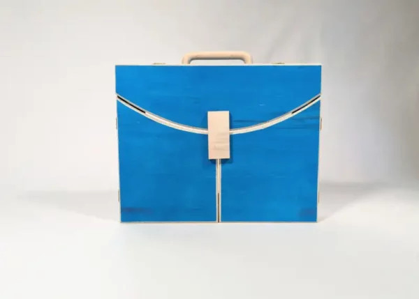 Butaï bois artisanal bleu - Format traditionnel – Image 2