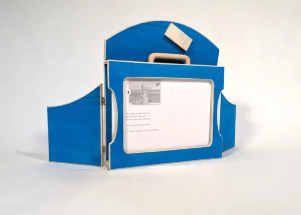 Butaï bois artisanal bleu - Format traditionnel – Image 5