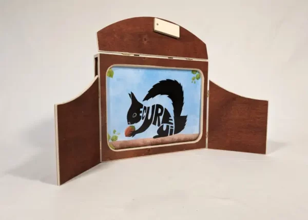 Butaï bois artisanal marron - Format traditionnel – Image 4