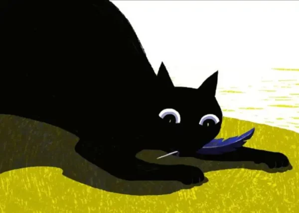 Ce kamishibai est une œuvre de poésie en images. L'histoire du chat et de l'oiseau devient une méditation sur l'écriture et le pouvoir de la plume.