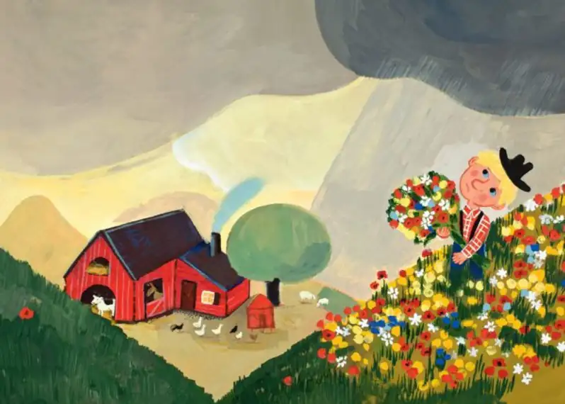 Le petit cheval bleu, peinture célèbre de Franz Marc en kamishibaï. Une lecture riche en couleurs pour l'enfant.