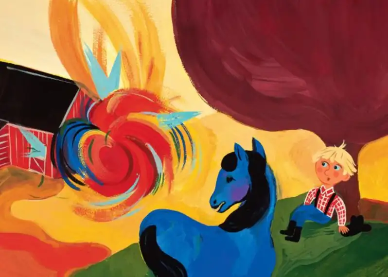 Le petit cheval bleu : ce kamishibaï enfant est une peinture vivante. L'art des couleurs et de Franz Marc pour la lecture.