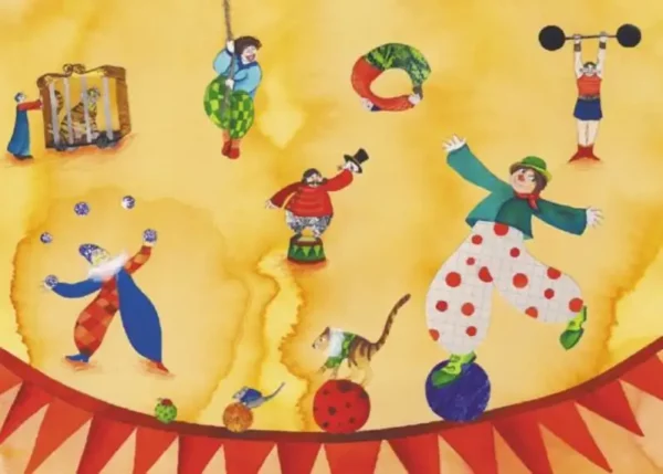 Ce kamishibai sur le thème du cirque est une histoire pleine de rebondissements. Le tigre amoureux va-t-il gâcher le spectacle pour gagner le cœur de sa dompteuse ?