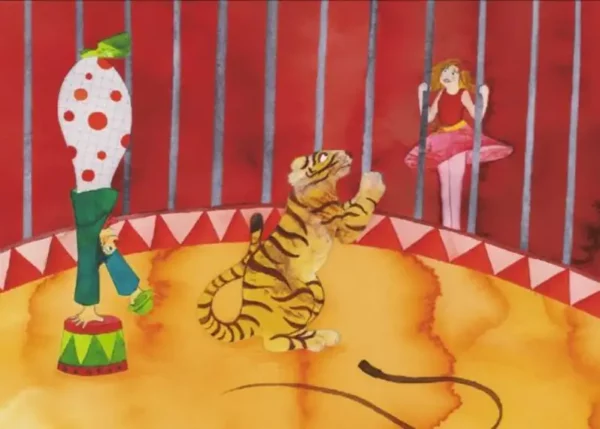 L'histoire d'un tigre qui fait la cour ! Acheter ce kamishibaï et plongez l'enfant dans l'ambiance du cirque. Un spectacle unique sur l'amour et la jalousie.