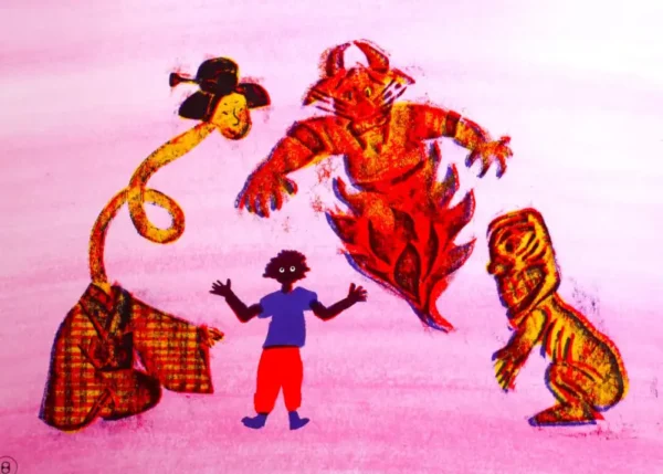 Ce kamichibai plurilingue est parfait pour la découverte des langues ! L'enfant s'amuse avec la technique du défilement de planche et les astuces.