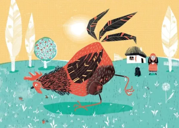 Le courage du petit coq contre la cupidité ! Ce kamishibai sur le butaï est un conte plein d'aventure inspiré de l'Orient et de la Turquie.