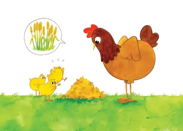 La petite poule rousse apprend l'entraide à ses amis dans ce conte. Un kamishibai trilingue (Anglais/Allemand) parfait pour enfant !