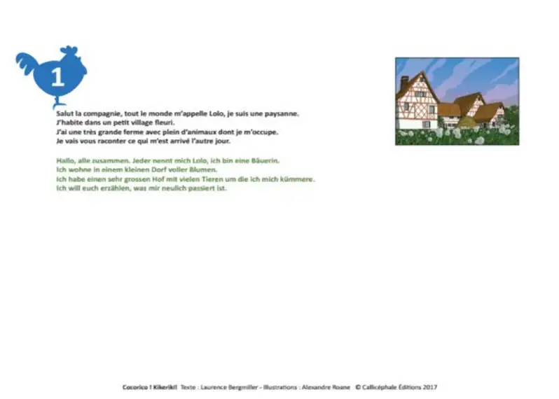 Voici sept descriptions SEO de 140 caractères chacune, formulées en phrases, pour le kamishibaï Cocorico : Cocorico : un conte randonnée idéal pour l'enfant ! Cette histoire de coq et de ferme est parfaite pour la lecture en école.