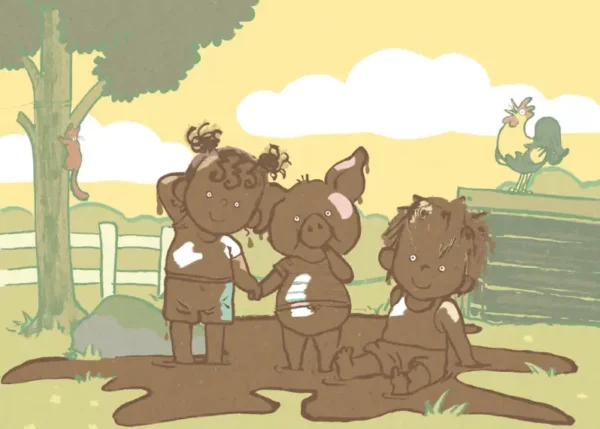 Votre enfant ne veut pas se laver ? Le kamishibai Sésame Éditions sur les cochons l'aide à grandir en acceptant la toilette !