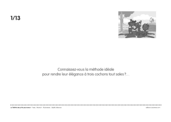Même les cochons de la ferme doivent se laver ! Une histoire kamishibai qui aide votre enfant à grandir et à accepter la toilette.