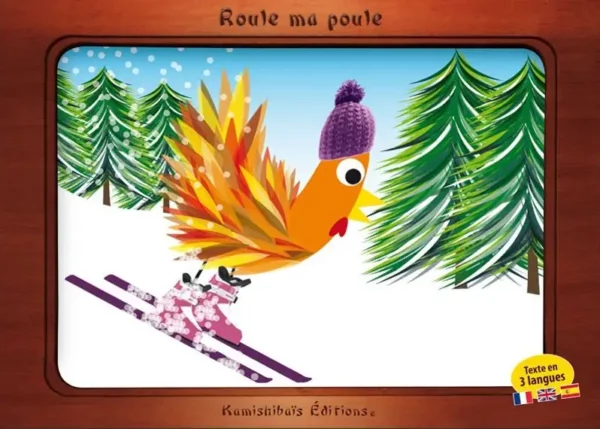 Rebecca, la poule de la ferme, a un grand rêve : devenir championne de ski ! Découvrez son histoire en kamishibaï.