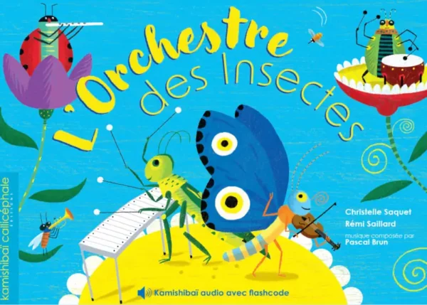 Crécelle la sauterelle veut jouer du xylophone ! Une histoire kamishibaï sur la musique et le vivre ensemble pour tous les insectes.
