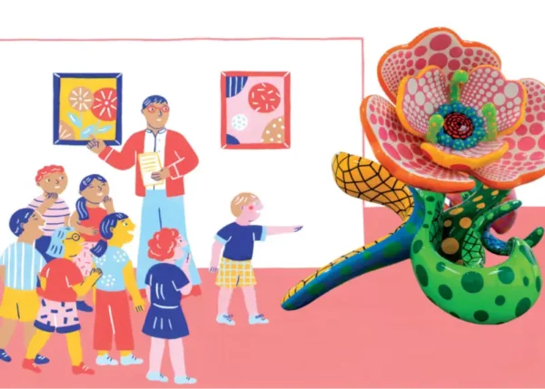 L'histoire d'une classe au musée en kamishibaï. Une œuvre d'art qui met en lumière la différence et le vivre ensemble.