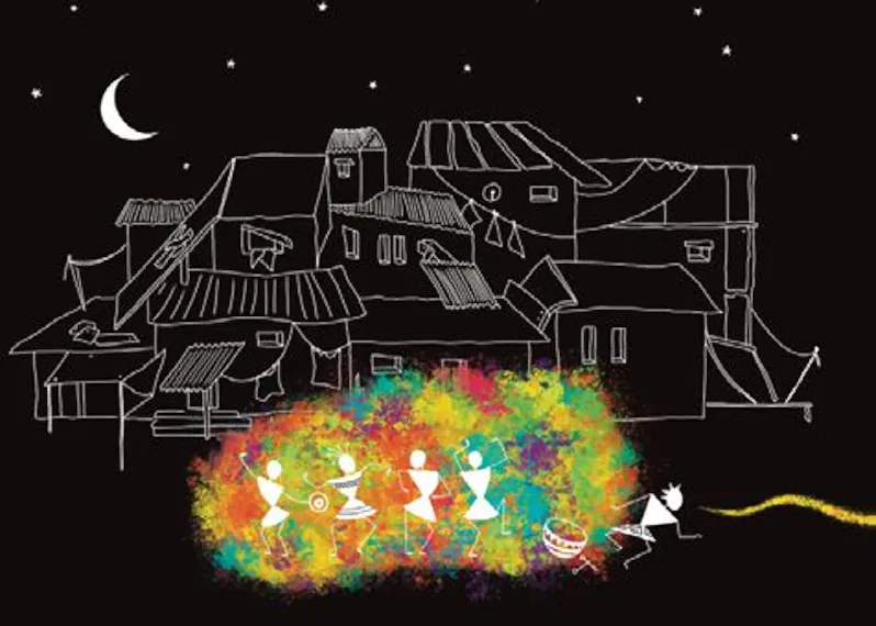 Un kamishibaï Toum et Dala unique pour enfant. Découvrez l'Inde, la musique, et une légende Warli à travers une lecture animée.