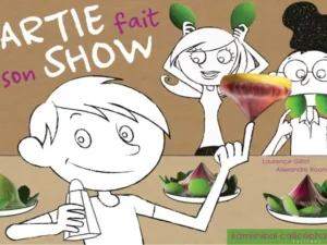 Ce kamishibaï est une histoire amusante où l'artichaut est roi. Un repas de famille pour apprendre à bien manger tous les légumes !