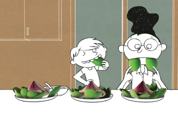 L'histoire d'Artie, un artichaut cuisinier ! Ce kamishibaï de Callicéphale met en scène des légumes pour parler d'alimentation et de repas.
