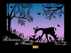 MK67 présente L'histoire de Fanou. Un kamishibaï magnifique sur un petit faon qui, loin de sa maman, trouve des amis solidaires.