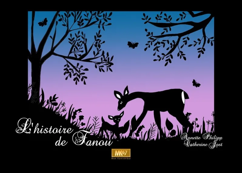 MK67 présente L'histoire de Fanou. Un kamishibaï magnifique sur un petit faon qui, loin de sa maman, trouve des amis solidaires.