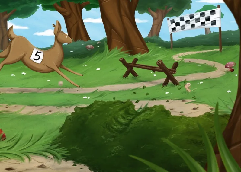 Ce kamishibaï aide l'enfant à apprendre ! Questions sur le loup, le cerf et les animaux de la forêt dans votre butaï.