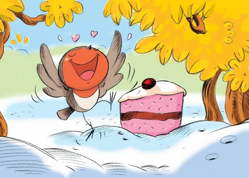 Raconter Happy le rouge gorge pour gérer les émotions. Ce kamishibaï met en scène un adorable oiseau.