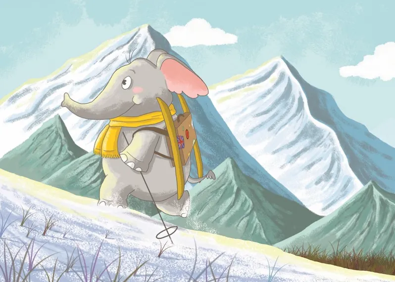 Ce kamishibaï MK67 raconte comment Fanfan apprend à skier. Une histoire de montagne et de neige parfaite pour l'éveil des enfants à l'école.