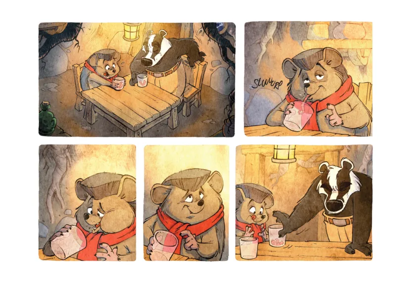 Un format kamishibai bd avec des cases ! L'automne de Monsieur Grumpf anime votre butaï. Une œuvre des Editions de la Gouttière à offrir.