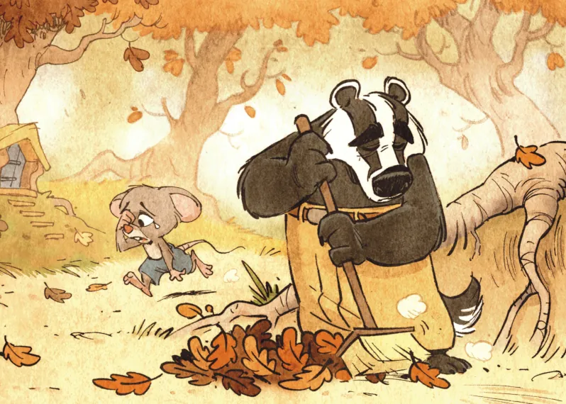 Monsieur Grumpf déteste les feuilles ! L'automne de Monsieur Grumpf est un kamishibaï bd drôle pour l'éveil et l'apprentissage de l'enfant.