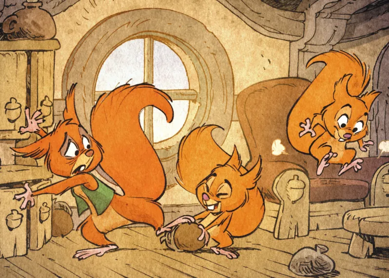 Ce kami des Editions de la Gouttière est unique. L'automne de Monsieur Grumpf propose une lecture en cases via Bulle Expositions.