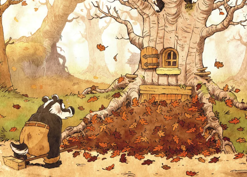 L'automne de Monsieur Grumpf est un kamishibaï bd original. Ses cases racontent l'histoire avec humour pour les enfants à l'école.