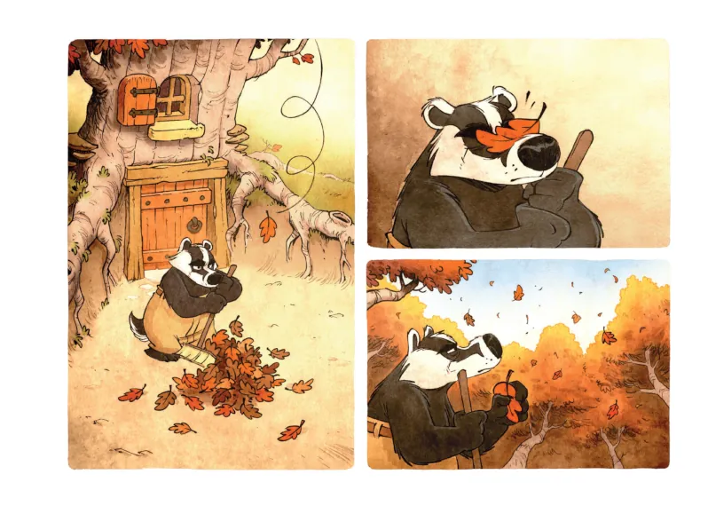 L'automne de Monsieur Grumpf : un récit de saison plein de cases ! Ce kamishibaï bd des Editions de la Gouttière amuse chaque tout-petit.